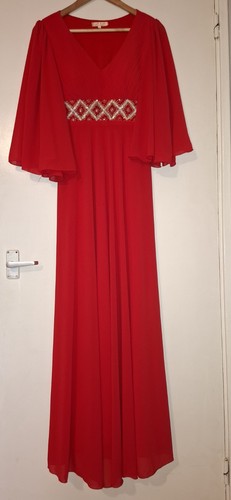 Red long chiffon - long,