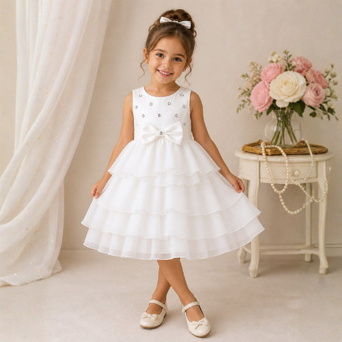 Ruffle bow flower girl party - bow,