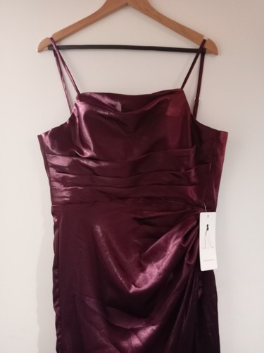 Purple satin sleeveless - purple,