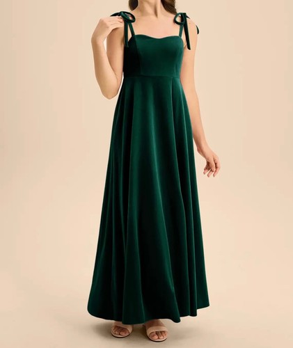 Azazie emerald green velvet - green,