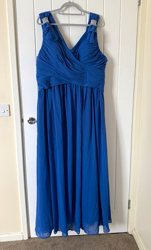 Blue sleeveless ruched - blue,