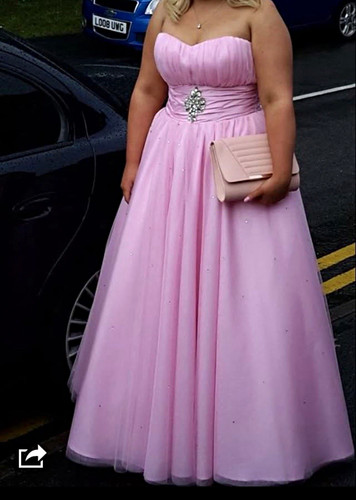Pink lace strapless sleeveless - pink,