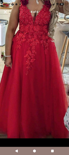 Red prom dress ocassion - dress,