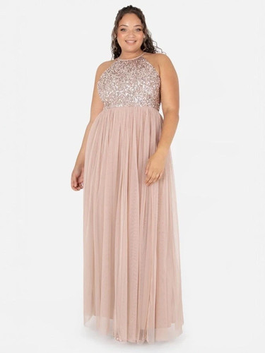 Maya taupe blush embellished - blush,