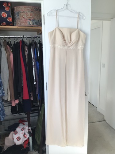 Cream prom bridesmaid dress - bridesmaid,