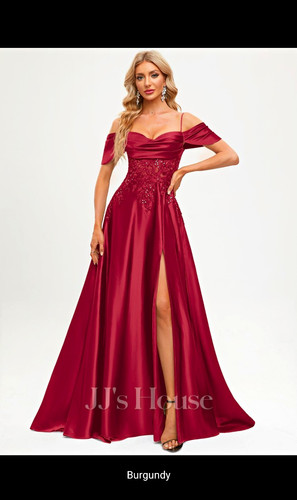 House burgundy satin - house,