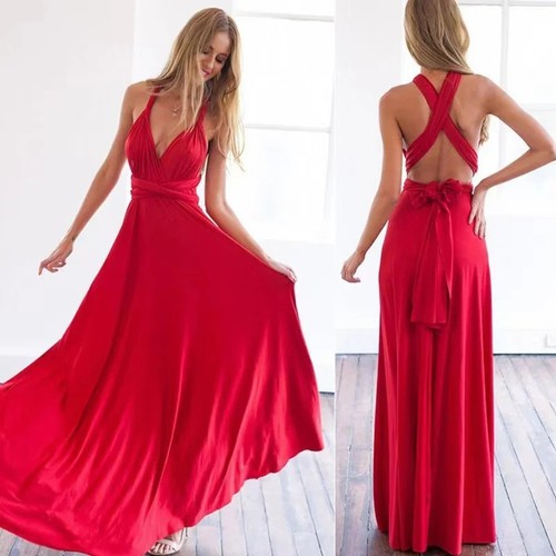 Women long maxi wrap - wrap, dress