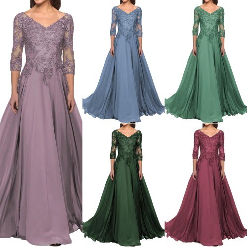 Evening gown lace - evening, appliques