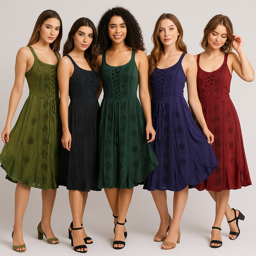 Midi bohemian dress - bohemian, bridesmaid