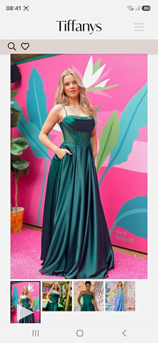 Tiffanys sally green satin - green,