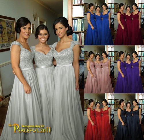 Long chiffon evening - long, wedding