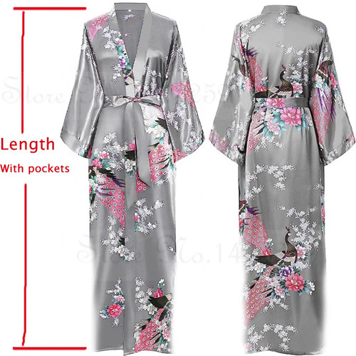 Women long robe kimono - long,