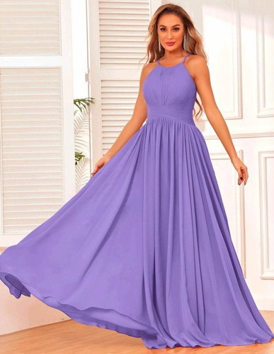 Pomuyoo purple chiffon halter - pomuyoo,