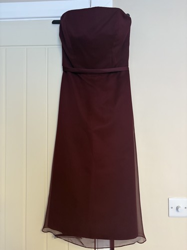 After six burgundy strapless - after,