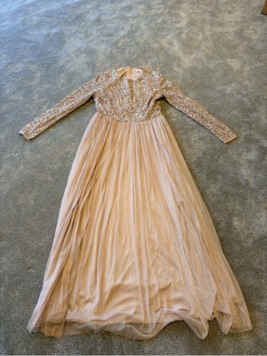 Blush long maxi bridesmaid - blush,
