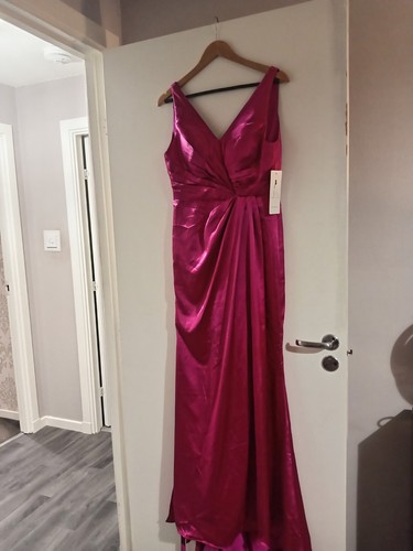 Womens pink satin sleeveless - pink,