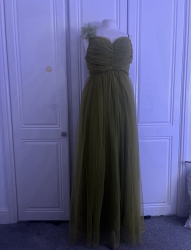 Green tulle bridesmaid dress - green,